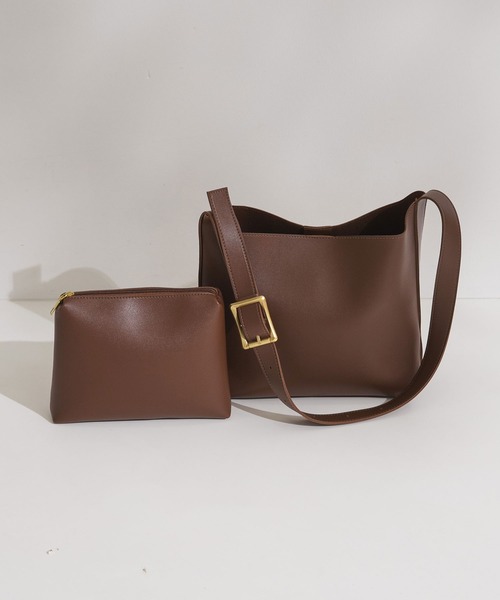 rectangle（レクタングル）の「バッグインポーチ付きハンドバッグ（ハンドバッグ・レディース・ブラック/ブラウン・FREE）」の14枚目の写真