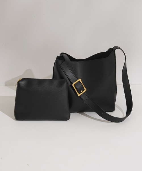 rectangle（レクタングル）の「バッグインポーチ付きハンドバッグ（ハンドバッグ・レディース・ブラック/ブラウン・FREE）」の15枚目の写真