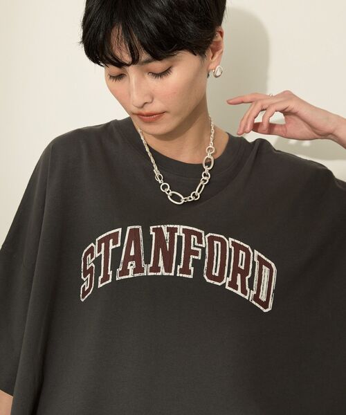 AMERICAN HOLIC（アメリカンホリック）の「STANFORD BIGプルオーバー（Tシャツ/カットソー・レディース・グリーン/アイボリー/ベージュ/チャコールグレー/ブラウン・L/M）」の11枚目の写真