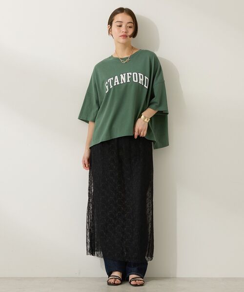 AMERICAN HOLIC（アメリカンホリック）の「STANFORD BIGプルオーバー（Tシャツ/カットソー・レディース・グリーン/アイボリー/ベージュ/チャコールグレー/ブラウン・L/M）」の22枚目の写真