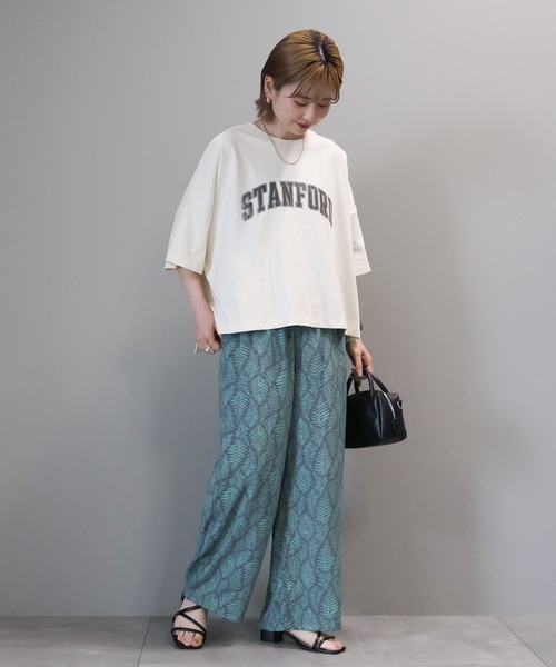 AMERICAN HOLIC（アメリカンホリック）の「STANFORD BIGプルオーバー（Tシャツ/カットソー・レディース・グリーン/アイボリー/ベージュ/チャコールグレー/ブラウン・L/M）」の6枚目の写真