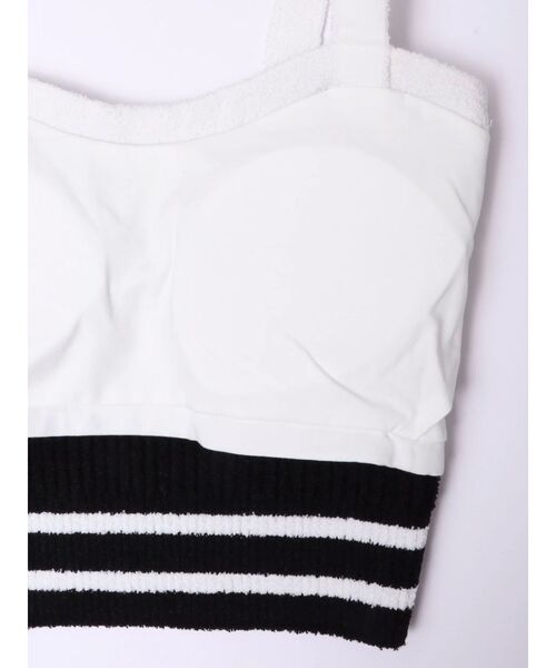 GYDA（ジェイダ）の「ラインパイルニットビスチェ（キャミソール・レディース・スカイブルー/オフホワイト/ブラック・FREE）」の10枚目の写真