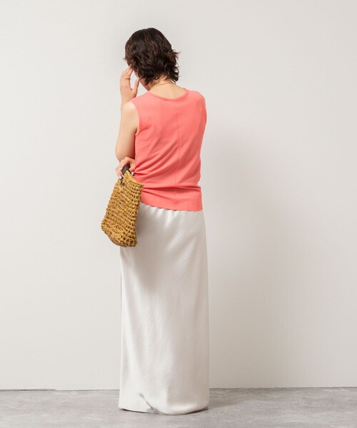 NOLLEY’S（ノーリーズ）の「《アンサンブル対応》シアーワッフルヘンリーノースリーブ2WAYプルオーバーカットソー（Tシャツ/カットソー・レディース・ブラック/ピンク/キナリ・FREE）」の21枚目の写真