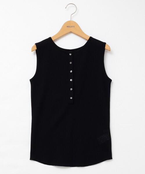 NOLLEY’S（ノーリーズ）の「《アンサンブル対応》シアーワッフルヘンリーノースリーブ2WAYプルオーバーカットソー（Tシャツ/カットソー・レディース・ブラック/ピンク/キナリ・FREE）」の13枚目の写真