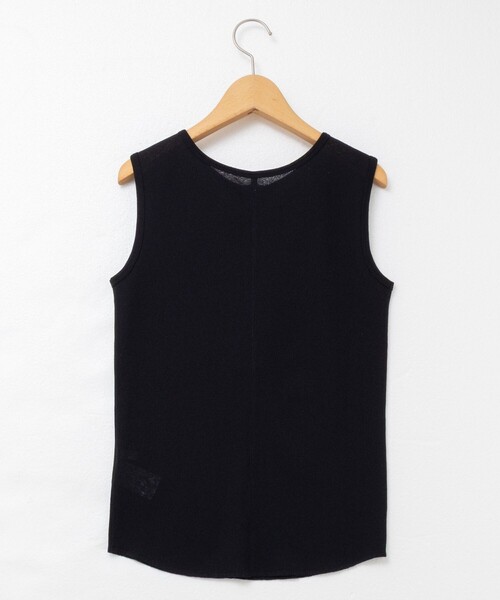 NOLLEY’S（ノーリーズ）の「《アンサンブル対応》シアーワッフルヘンリーノースリーブ2WAYプルオーバーカットソー（Tシャツ/カットソー・レディース・ブラック/ピンク/キナリ・FREE）」の9枚目の写真