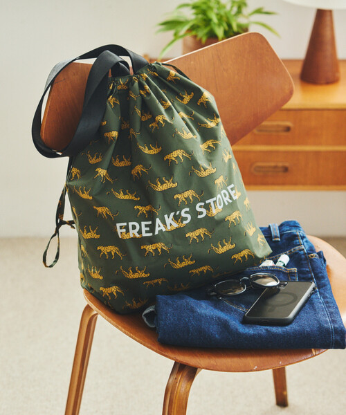 KiU(キウ)の「KiU×FREAK'S STORE/キウ×フリークスストア 別注 KIU ECO BAG エコバッグ(トートバッグ・レディース・ブラック/キャメル/レオパード/ベージュ・ONE SIZE)」の12枚目の写真