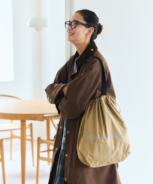 KiU(キウ)の「KiU×FREAK'S STORE/キウ×フリークスストア 別注 KIU ECO BAG エコバッグ(トートバッグ・レディース・ブラック/キャメル/レオパード/ベージュ・ONE SIZE)」の18枚目の写真