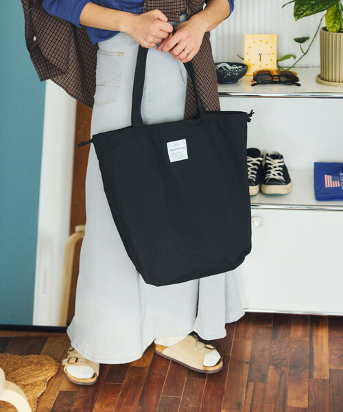 KiU(キウ)の「KiU×FREAK'S STORE/キウ×フリークスストア 別注 KIU ECO BAG エコバッグ(トートバッグ・メンズ・ブラック/キャメル/レオパード/ベージュ・ONE SIZE)」の22枚目の写真