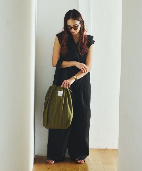 KiU(キウ)の「KiU×FREAK'S STORE/キウ×フリークスストア 別注 KIU ECO BAG エコバッグ(トートバッグ・レディース・ブラック/キャメル/レオパード/ベージュ・ONE SIZE)」の14枚目の写真