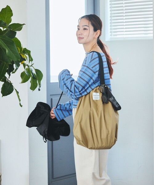 KiU(キウ)の「KiU×FREAK'S STORE/キウ×フリークスストア 別注 KIU ECO BAG エコバッグ(トートバッグ・レディース・ブラック/キャメル/レオパード/ベージュ・ONE SIZE)」の9枚目の写真