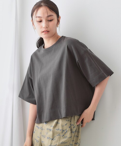 セール】《5色展開》ワイドシルエットTシャツ【洗濯機洗い可