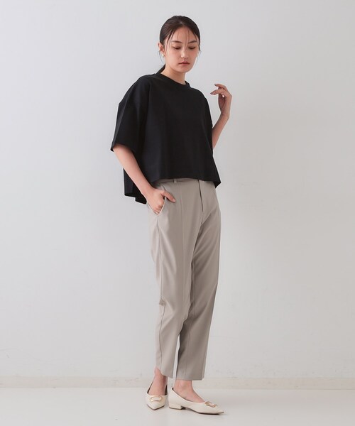 OPAQUE.CLIP(オペークドットクリップ)の「《5色展開》ワイドシルエットTシャツ【洗濯機洗い可】(Tシャツ/カットソー・レディース・ホワイト/ブラック/オレンジ/ライトブルー/チャコールグレー・00)」の15枚目の写真