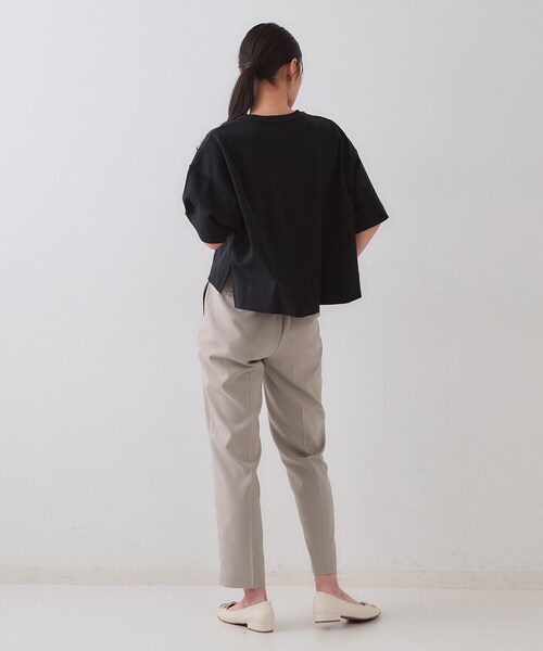 OPAQUE.CLIP(オペークドットクリップ)の「《5色展開》ワイドシルエットTシャツ【洗濯機洗い可】(Tシャツ/カットソー・レディース・ホワイト/ブラック/オレンジ/ライトブルー/チャコールグレー・00)」の16枚目の写真