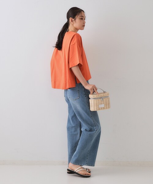 OPAQUE.CLIP(オペークドットクリップ)の「《5色展開》ワイドシルエットTシャツ【洗濯機洗い可】(Tシャツ/カットソー・レディース・ホワイト/ブラック/オレンジ/ライトブルー/チャコールグレー・00)」の20枚目の写真
