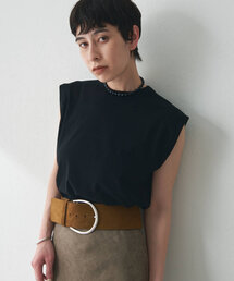 Whim Gazette ウィムガゼット カットソー ブラック セール】カップツキRIBタンク（Tシャツ/カットソー）｜Whim