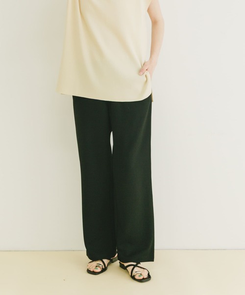 ITEMS URBANRESEARCH（アイテムズ アーバンリサーチ）の「カットジョーゼットイージーパンツ（その他パンツ・レディース・ブラック/ライトベージュ・FREE）」の2枚目の写真