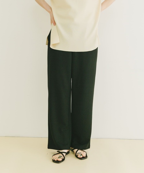 ITEMS URBANRESEARCH（アイテムズ アーバンリサーチ）の「カットジョーゼットイージーパンツ（その他パンツ・レディース・ブラック/ライトベージュ・FREE）」の3枚目の写真