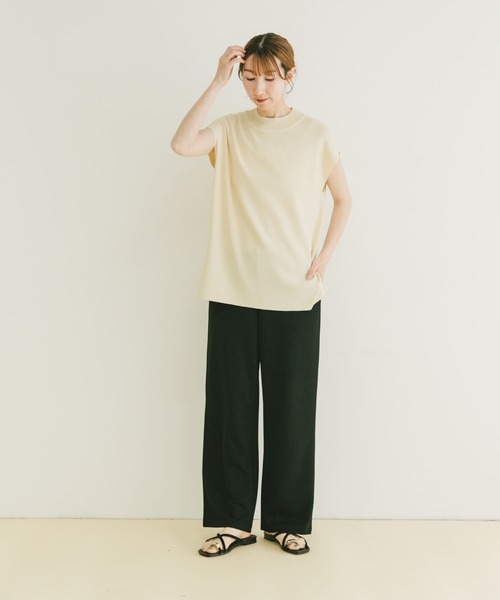 ITEMS URBANRESEARCH（アイテムズ アーバンリサーチ）の「カットジョーゼットイージーパンツ（その他パンツ・レディース・ブラック/ライトベージュ・FREE）」の5枚目の写真