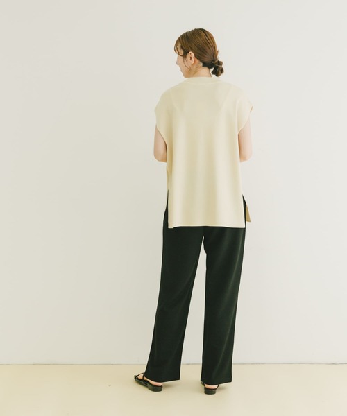 ITEMS URBANRESEARCH（アイテムズ アーバンリサーチ）の「カットジョーゼットイージーパンツ（その他パンツ・レディース・ブラック/ライトベージュ・FREE）」の7枚目の写真