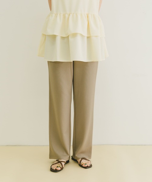 ITEMS URBANRESEARCH（アイテムズ アーバンリサーチ）の「カットジョーゼットイージーパンツ（その他パンツ・レディース・ブラック/ライトベージュ・FREE）」の8枚目の写真