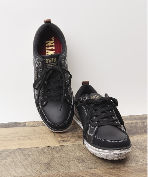 EDWIN（エドウィン）の「EDWIN 軽量・幅広スニーカー（スニーカー・メンズ・レッド/ブラック・25.5cm/26.5cm/27cm/28cm/25cm/26cm）」の3枚目の写真