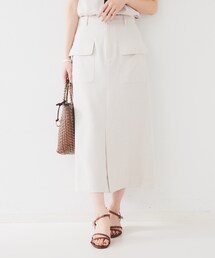 【新品タグ付】アンタイトル UNTITLED 前スリットハイウエストスカート 新品タグ付】アンタイトル UNTITLED 前スリットハイウエスト