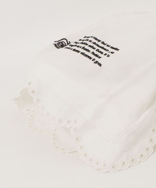 THEATRE PRODUCTS（シアタープロダクツ）の「コットンレースドローストリングバッグ（トートバッグ・レディース・ホワイト/ブラック・FREE）」の4枚目の写真