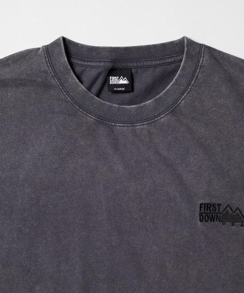FIRST DOWN（ファーストダウン）の「ピグメント ロゴ ショートスリーブ Tシャツ #1（Tシャツ/カットソー・メンズ・オフホワイト/サックスブルー/チャコール・XL/M/L）」の20枚目の写真