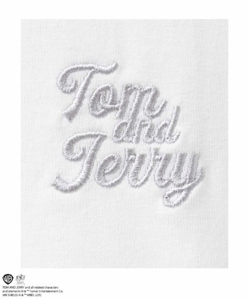 Tom&Jerry(トムアンドジェリー)の「TOM&JERRY 合皮Tシャツ(Tシャツ/カットソー・メンズ・オフホワイト/ブラック・M/L/XL)」の5枚目の写真