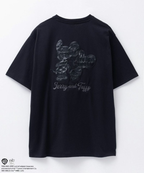 Tom&Jerry(トムアンドジェリー)の「TOM&JERRY 合皮Tシャツ(Tシャツ/カットソー・メンズ・オフホワイト/ブラック・M/L/XL)」の8枚目の写真