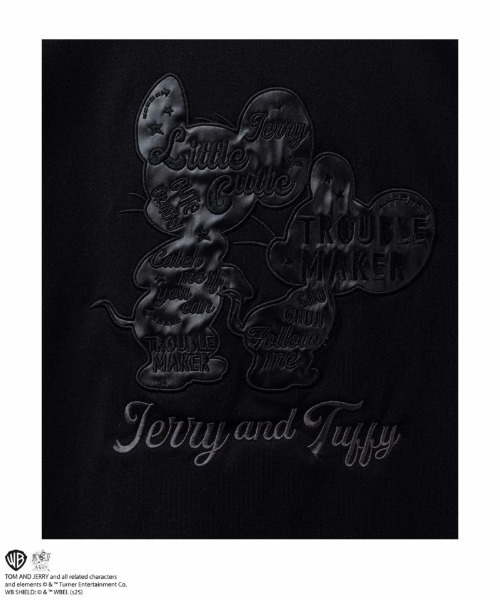 Tom&Jerry(トムアンドジェリー)の「TOM&JERRY 合皮Tシャツ(Tシャツ/カットソー・メンズ・オフホワイト/ブラック・M/L/XL)」の10枚目の写真