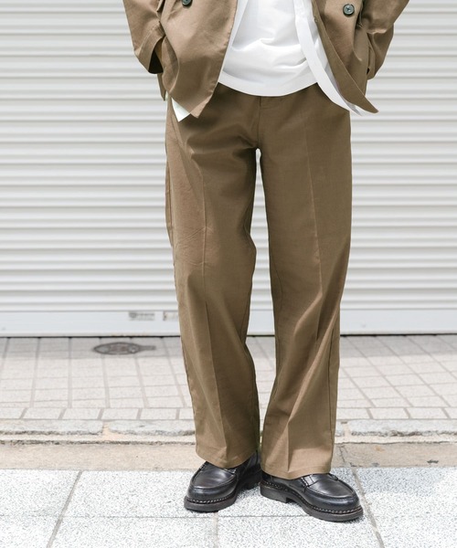 ITEMS URBANRESEARCH（アイテムズ アーバンリサーチ）の「『セットアップ対応』Linen Blend Trousers（その他パンツ・メンズ・チャコールグレー/アイボリー/ブラウン・MEDIUM/LARGE）」の14枚目の写真