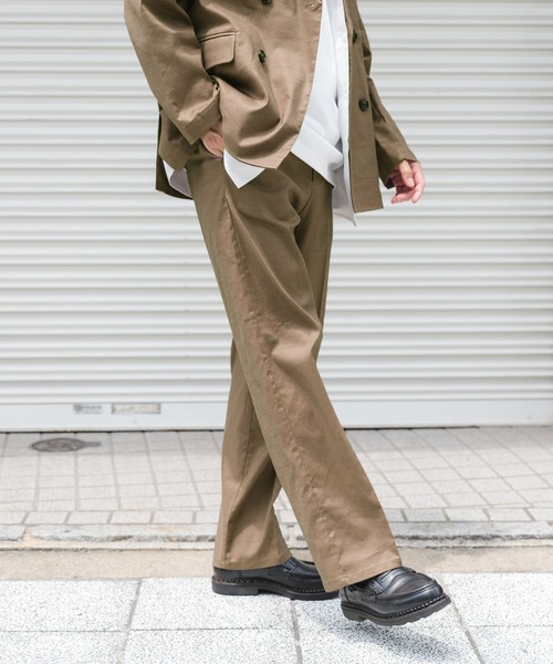 ITEMS URBANRESEARCH（アイテムズ アーバンリサーチ）の「『セットアップ対応』Linen Blend Trousers（その他パンツ・メンズ・チャコールグレー/アイボリー/ブラウン・MEDIUM/LARGE）」の15枚目の写真