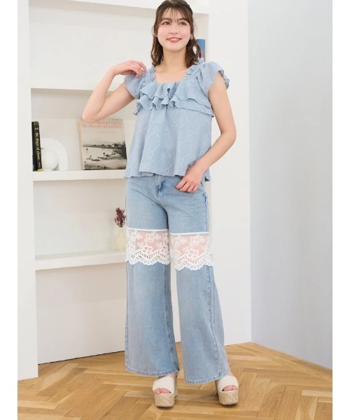 トップス レディース 春 夏 レース フリル アイレット 大人 楽天市場】【限定!20%OFFクーポン配布】 大きいサイズ