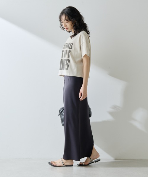 Whim Gazette(ウィムガゼット)の「NO THANKS ロゴTシャツ(Tシャツ/カットソー・レディース・ライトベージュ/オフホワイト・FREE)」の18枚目の写真