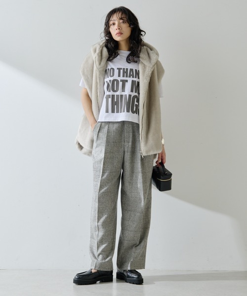 Whim Gazette(ウィムガゼット)の「NO THANKS ロゴTシャツ(Tシャツ/カットソー・レディース・ライトベージュ/オフホワイト・FREE)」の8枚目の写真