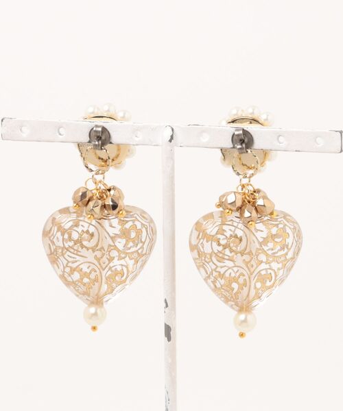 tone（トーン）の「【RosraiE】パフュームボトルシルエット ビジューパール ピアス(MA)（ピアス（両耳用）・レディース・ゴールド・FREE）」の2枚目の写真