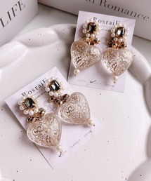 【RosraiE】パフュームボトルシルエット ビジューパール ピアス(MA)