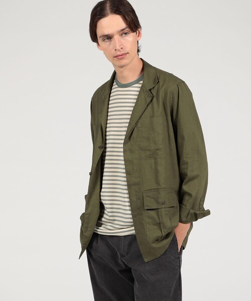 GUY ROVER（ギローバー）の「【別注】GUY ROVER リネンレーヨン サファリシャツ（シャツ/ブラウス・メンズ・カーキ/ブラック/サンドベージュ・L/M）」の22枚目の写真