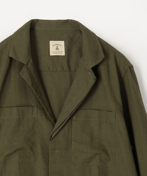 GUY ROVER（ギローバー）の「【別注】GUY ROVER リネンレーヨン サファリシャツ（シャツ/ブラウス・メンズ・カーキ/ブラック/サンドベージュ・L/M）」の18枚目の写真