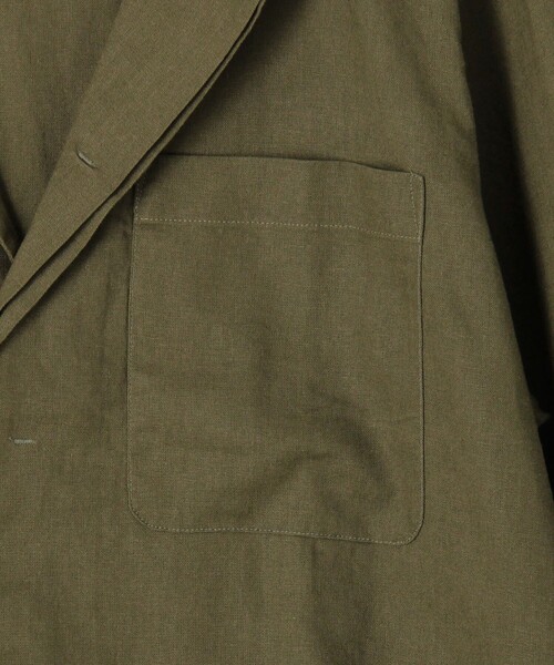 GUY ROVER（ギローバー）の「【別注】GUY ROVER リネンレーヨン サファリシャツ（シャツ/ブラウス・メンズ・カーキ/ブラック/サンドベージュ・L/M）」の11枚目の写真