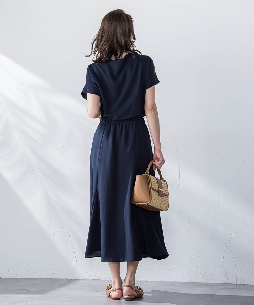 24SS✨新品✨ ビアッジョブルー ジオメトリックスカート 洗濯可 定価2.9万 ビアッジョブルー Viaggio Blu ジオメトリックスカート≪セットアップ