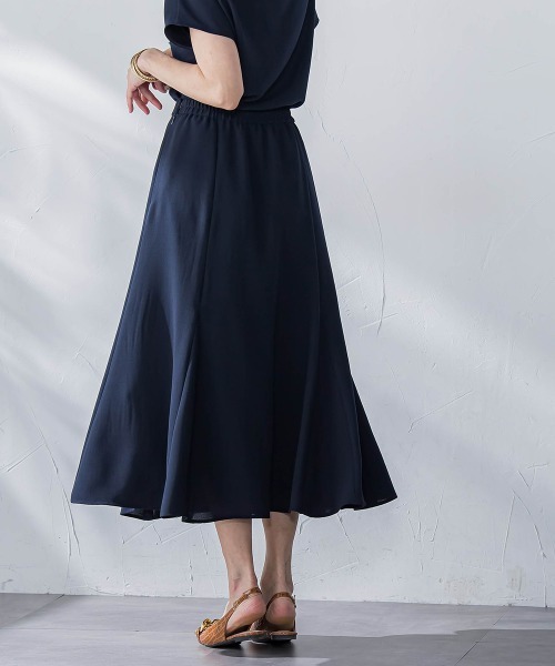 Viaggio Blu（ビアッジョブルー）の「接触冷感2WAYストレッチマーメイドスカート≪洗濯機で洗える≫（スカート・レディース・ホワイト/グリーン/ネイビー/ブルー・M/XS/S/L）」の20枚目の写真