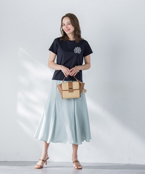 Viaggio Blu（ビアッジョブルー）の「接触冷感2WAYストレッチマーメイドスカート≪洗濯機で洗える≫（スカート・レディース・ホワイト/グリーン/ネイビー/ブルー・M/XS/S/L）」の10枚目の写真
