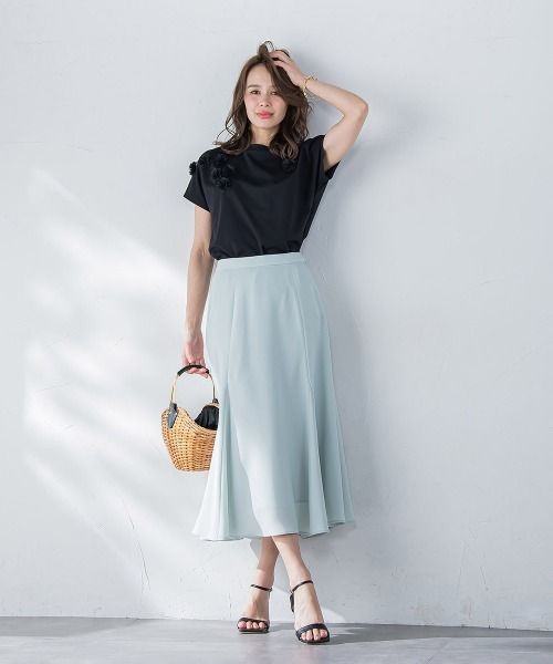 Viaggio Blu（ビアッジョブルー）の「接触冷感2WAYストレッチマーメイドスカート≪洗濯機で洗える≫（スカート・レディース・ホワイト/グリーン/ネイビー/ブルー・M/XS/S/L）」の11枚目の写真
