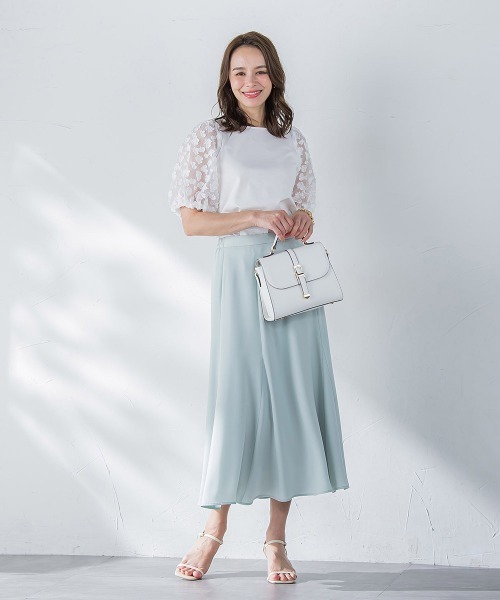Viaggio Blu（ビアッジョブルー）の「接触冷感2WAYストレッチマーメイドスカート≪洗濯機で洗える≫（スカート・レディース・ホワイト/グリーン/ネイビー/ブルー・M/XS/S/L）」の13枚目の写真