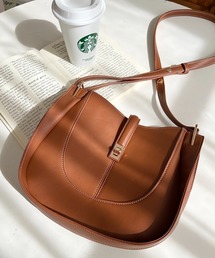 moment+（モーメントプラス）の「配色ステッチワンハンドルラウンドショルダーバッグ（ショルダーバッグ）」