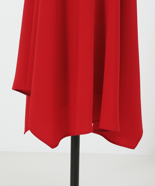 DESIGNWORKS（デザインワークス）の「トリアセ二重織ランダムヘムワンピース（ワンピース・レディース・ブラック/レッド・38）」の22枚目の写真