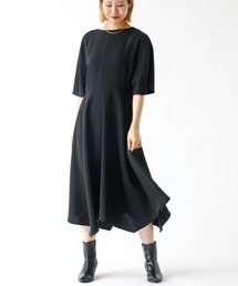 トリアセ二重織ランダムヘムワンピース