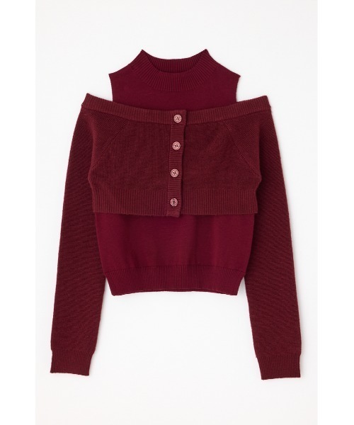 LAGUA GEM(ラグアジェム)の「2PIECE OFF SHOULDER ニット(ニット/セーター・レディース・レッド/ネイビー/杢グレー・FREE)」の20枚目の写真